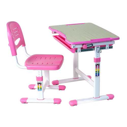 Парта со стулом Fun Desk PICCOLINO Pink (розовый) в Столплит