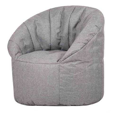 Кресло бескаркасное Папа Пуф Club Chair Grey, размер XL, рогожка, серый в Столплит