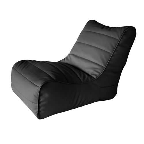 Кресло бескаркасное Папа Пуф Soft Lounger Black, размер XL, экокожа, черный в Столплит